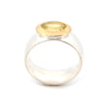 Ring Lemonquarz, Silber Gold plattiert