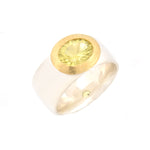 Ring Lemonquarz, Silber Gold plattiert