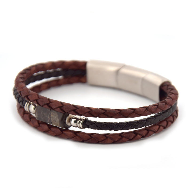 Lederarmband Nagelfluh