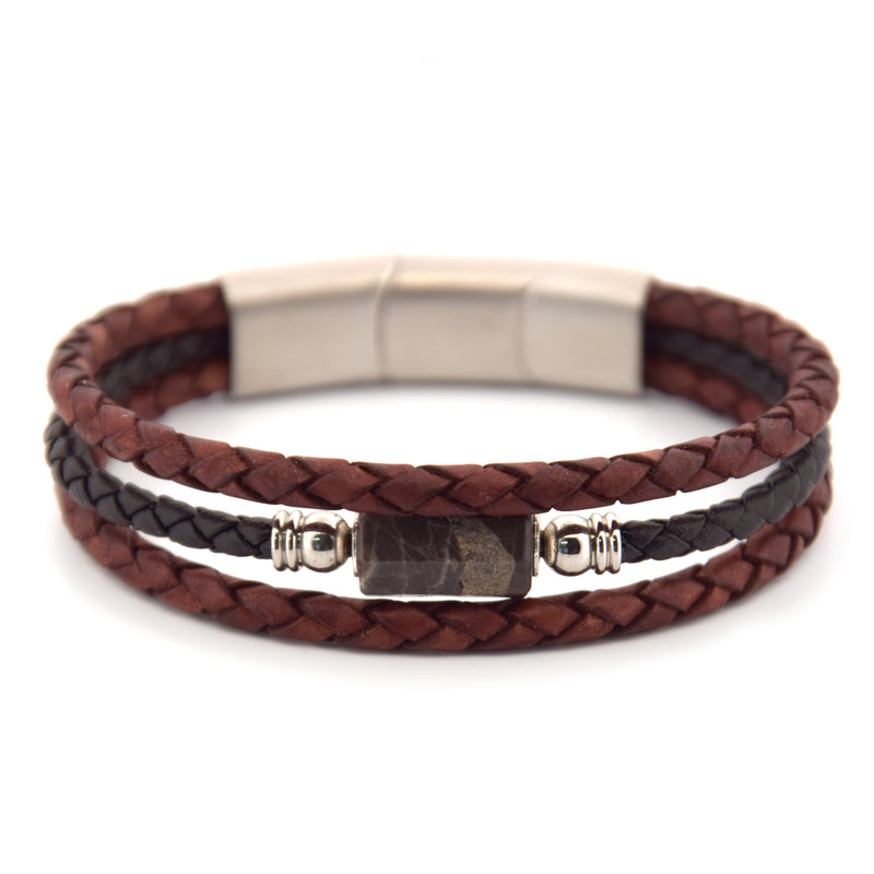 Lederarmband Nagelfluh