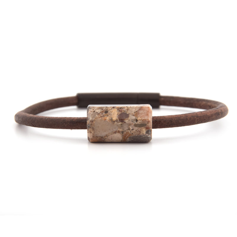 Lederarmband Nagelfluh