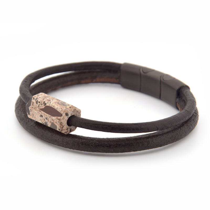 Lederarmband Nagelfluh