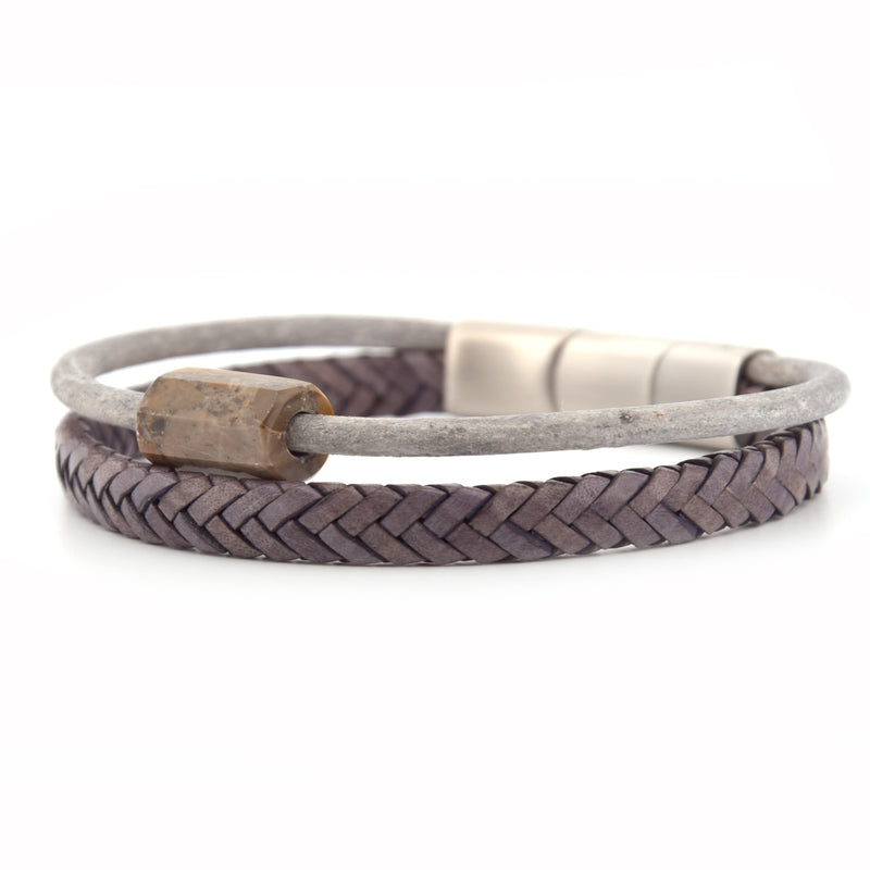 Lederarmband Nagelfluh