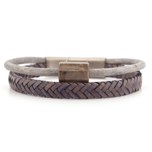 Lederarmband Nagelfluh