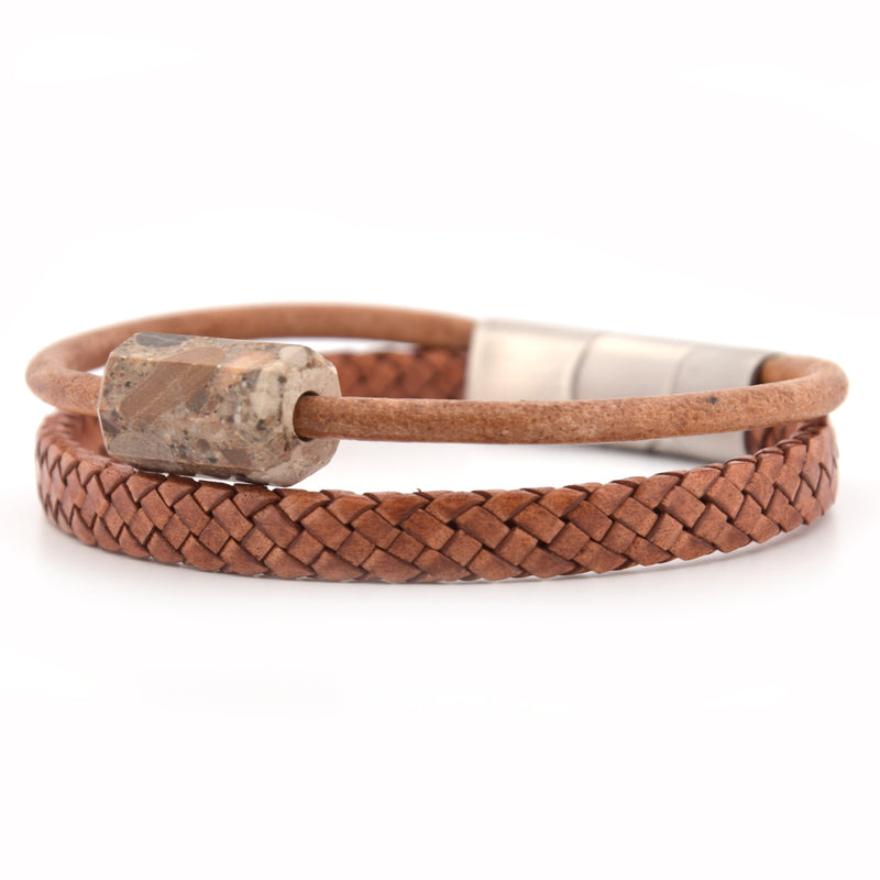 Lederarmband Nagelfluh