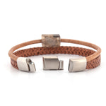 Lederarmband Nagelfluh