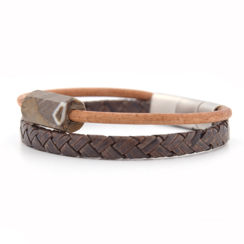 Lederarmband Nagelfluh