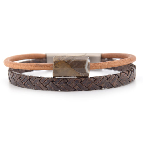 Lederarmband Nagelfluh