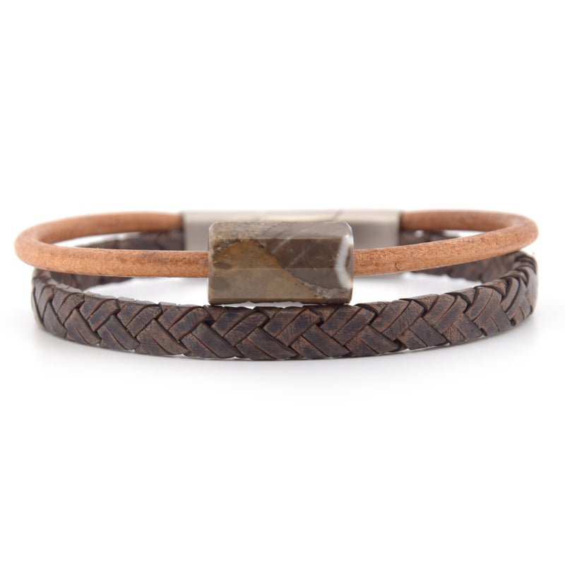 Lederarmband Nagelfluh