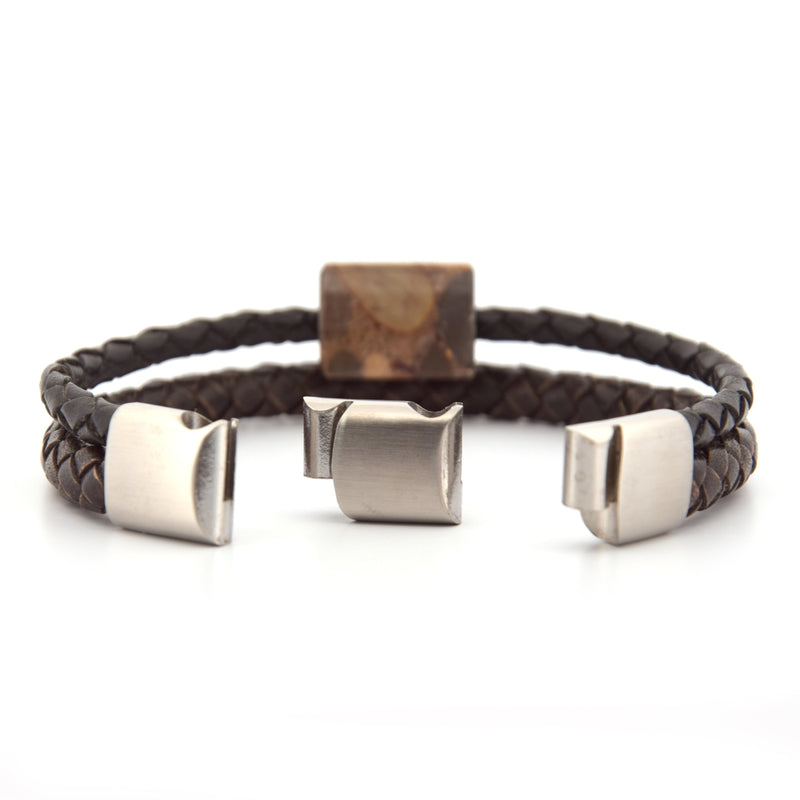 Lederarmband Nagelfluh