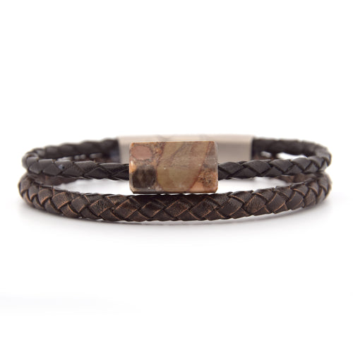 Lederarmband Nagelfluh