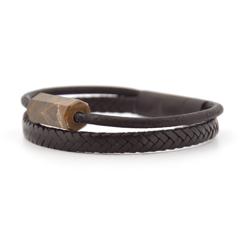 Lederarmband Nagelfluh