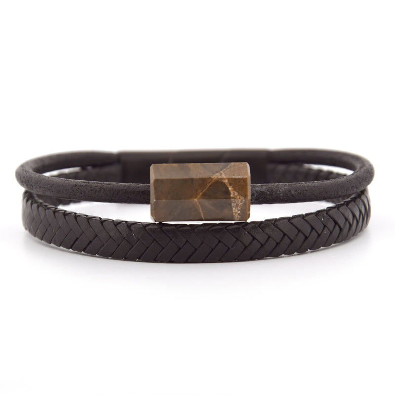 Lederarmband Nagelfluh