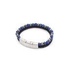 Lederarmband Fashion Beads - Royal Blue