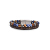 Lederarmband Fashion Beads - Blue Beads