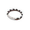 Lederarmband Fashion Beads - Majestic Grey