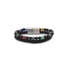 Lederarmband Fashion Beads - Rainbow Style