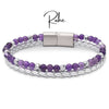 Lederarmband Ruhe Silber