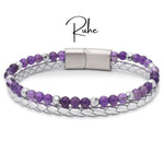 Lederarmband Ruhe Silber