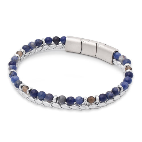 Lederarmband Klarheit Silber