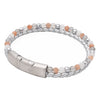 Lederarmband Kraft Silber