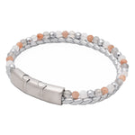 Lederarmband Kraft Silber