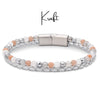 Lederarmband Kraft Silber