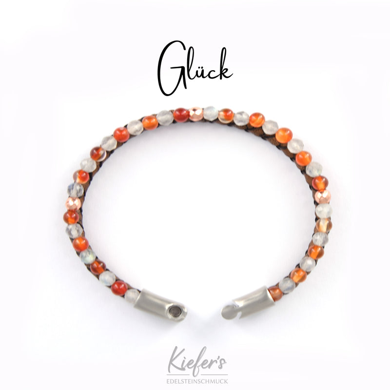 Lederarmband Good vibes - Glück neu