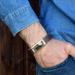 Lederarmband Nagelfluh