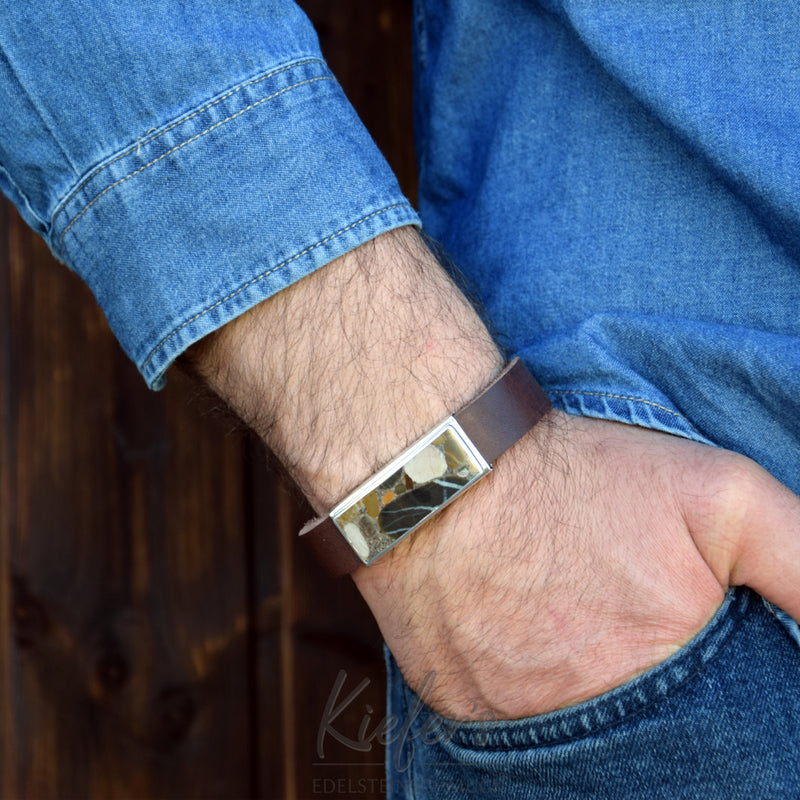 Lederarmband Nagelfluh